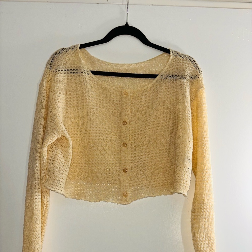 Elegant Cream Cardigan Sweater